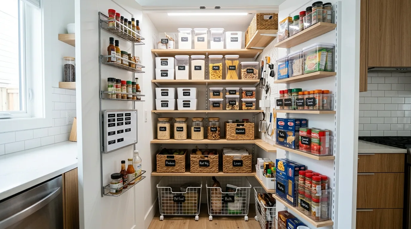 Leave enough space for the pantry to breathe inspiration for an organized pantry.